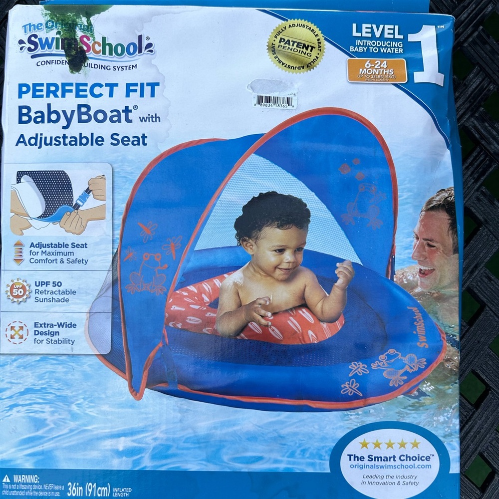 Blue Baby Boat with Adjustable Seat